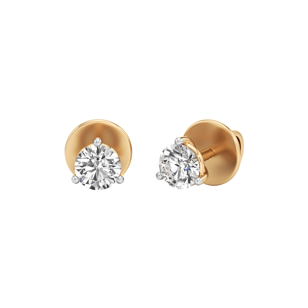 0.5Ct Round Shape Delicate Earrings