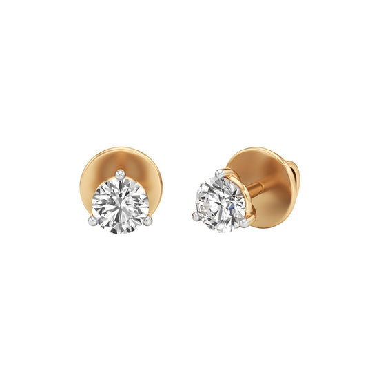 0.5Ct Round Shape Delicate Earrings