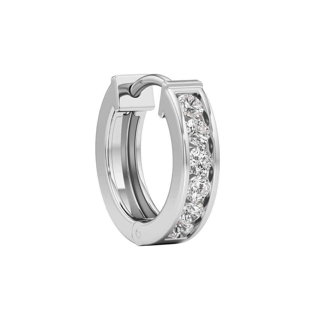 0.5Ct Round Shape Hoops Earrings