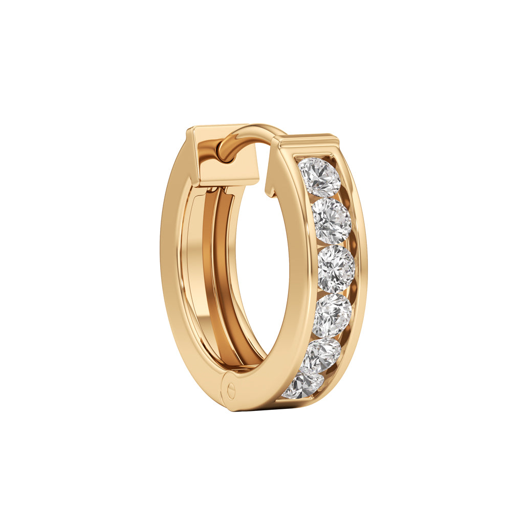 0.5Ct Round Shape Hoops Earrings