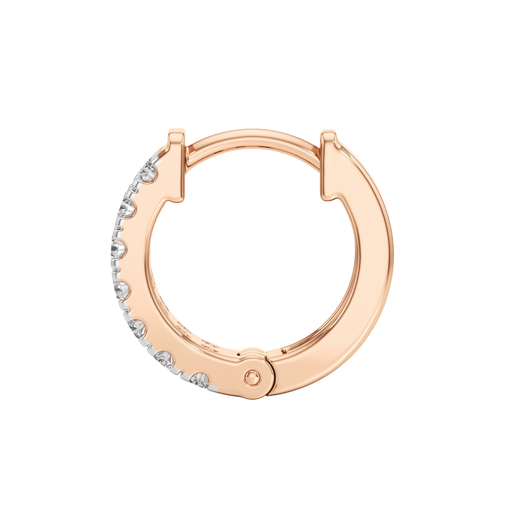 0.50Ct Round Shape Hoops Earrings