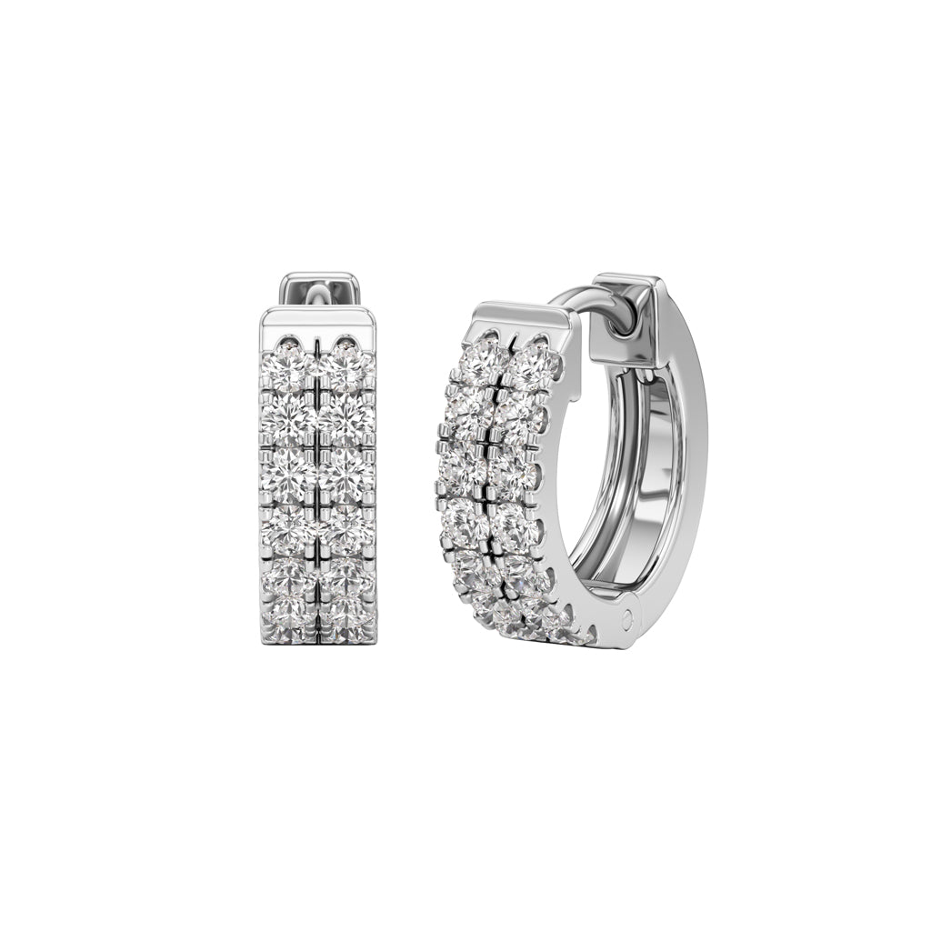 0.50Ct Round Shape Hoops Earrings