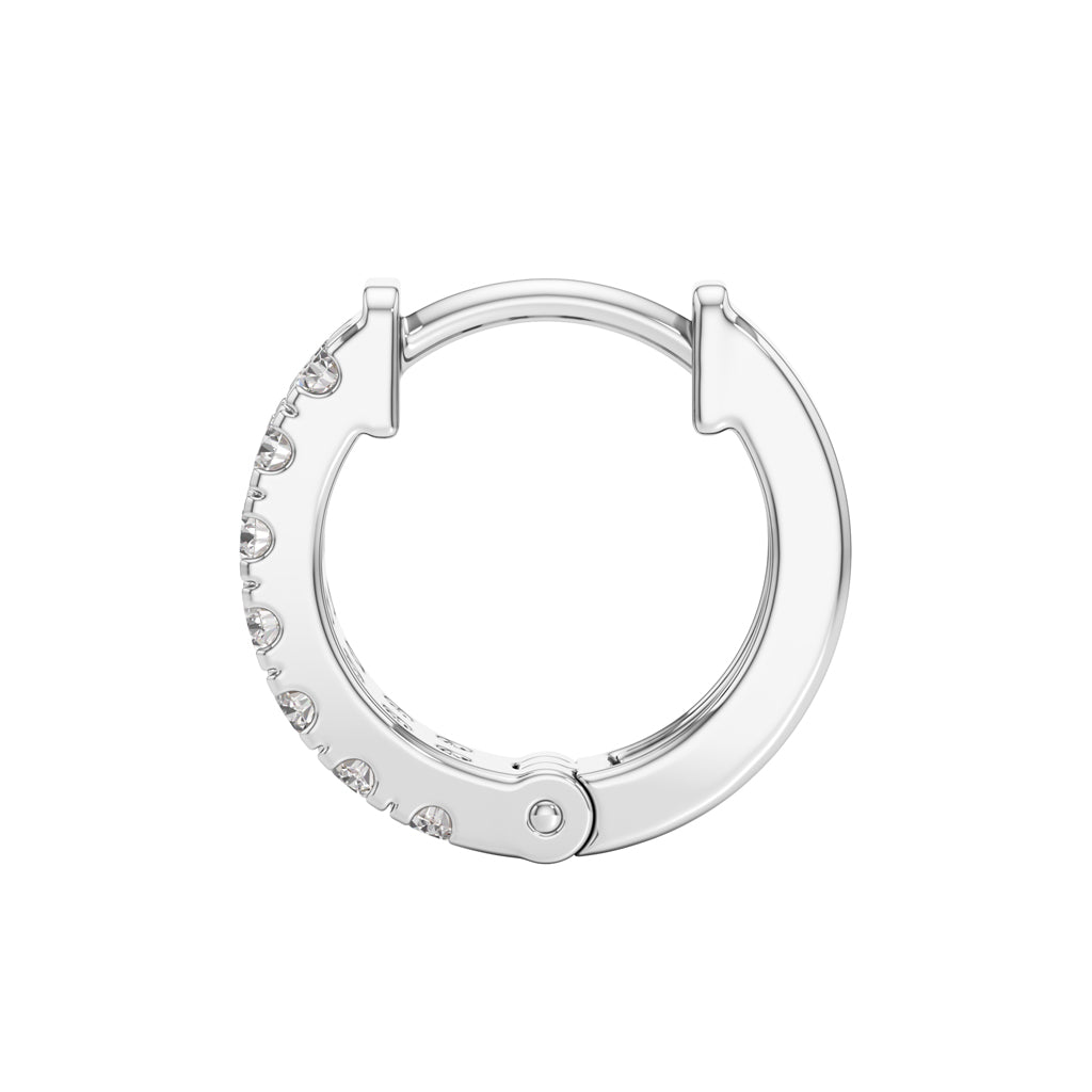 0.50Ct Round Shape Hoops Earrings