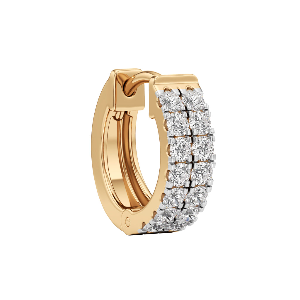 0.50Ct Round Shape Hoops Earrings