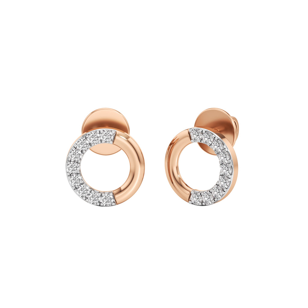 0.25Ct Round Shape Fancy Studs Earrings