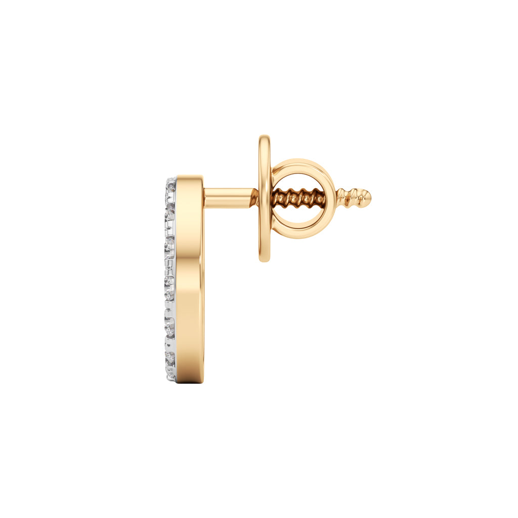 0.25Ct Round Shape Fancy Studs Earrings