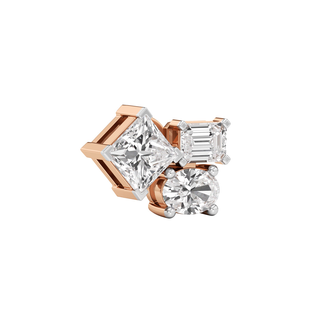 2Ct Oval Shape Fancy Studs Earrings