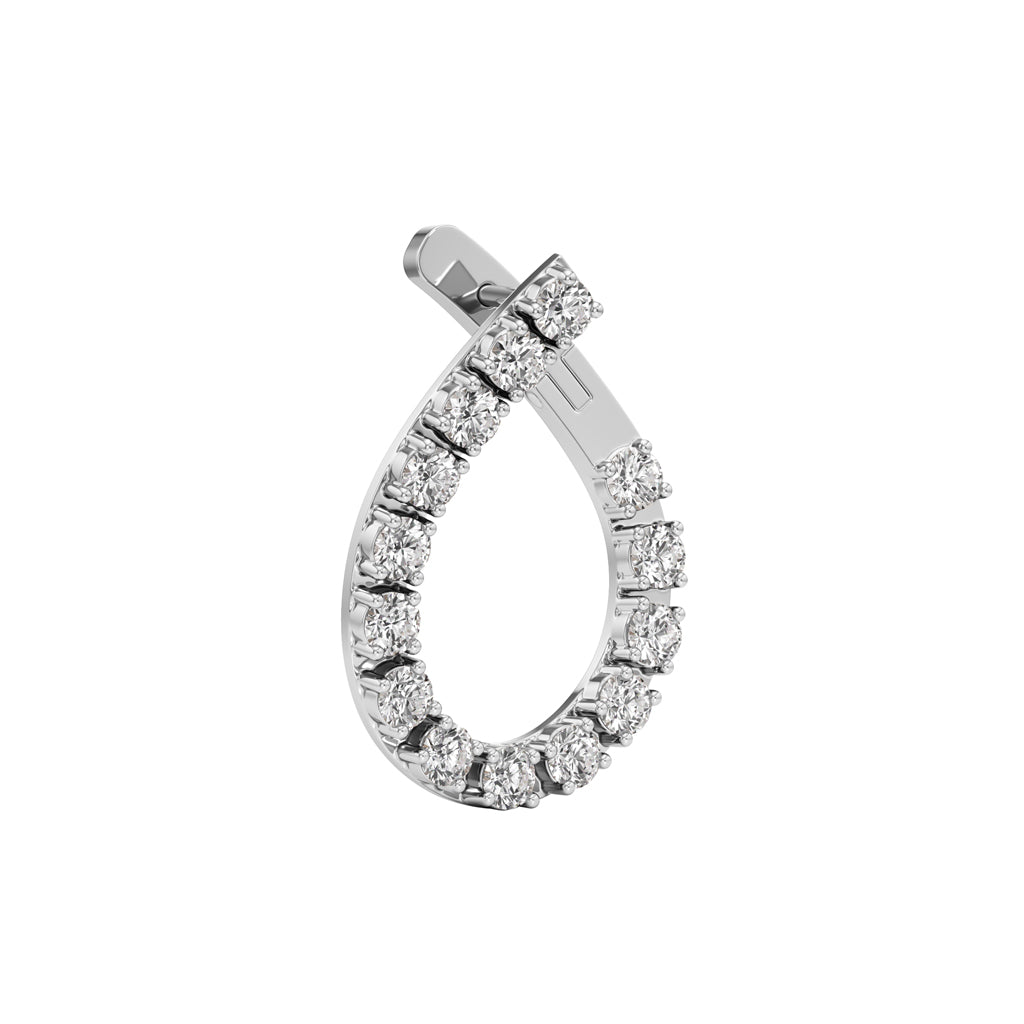 2.50Ct Round Shape Hoops Earrings