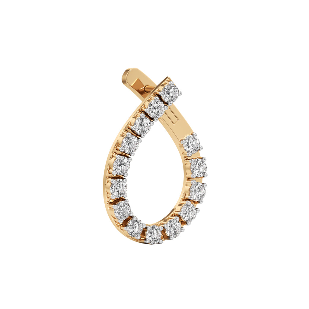 2.50Ct Round Shape Hoops Earrings