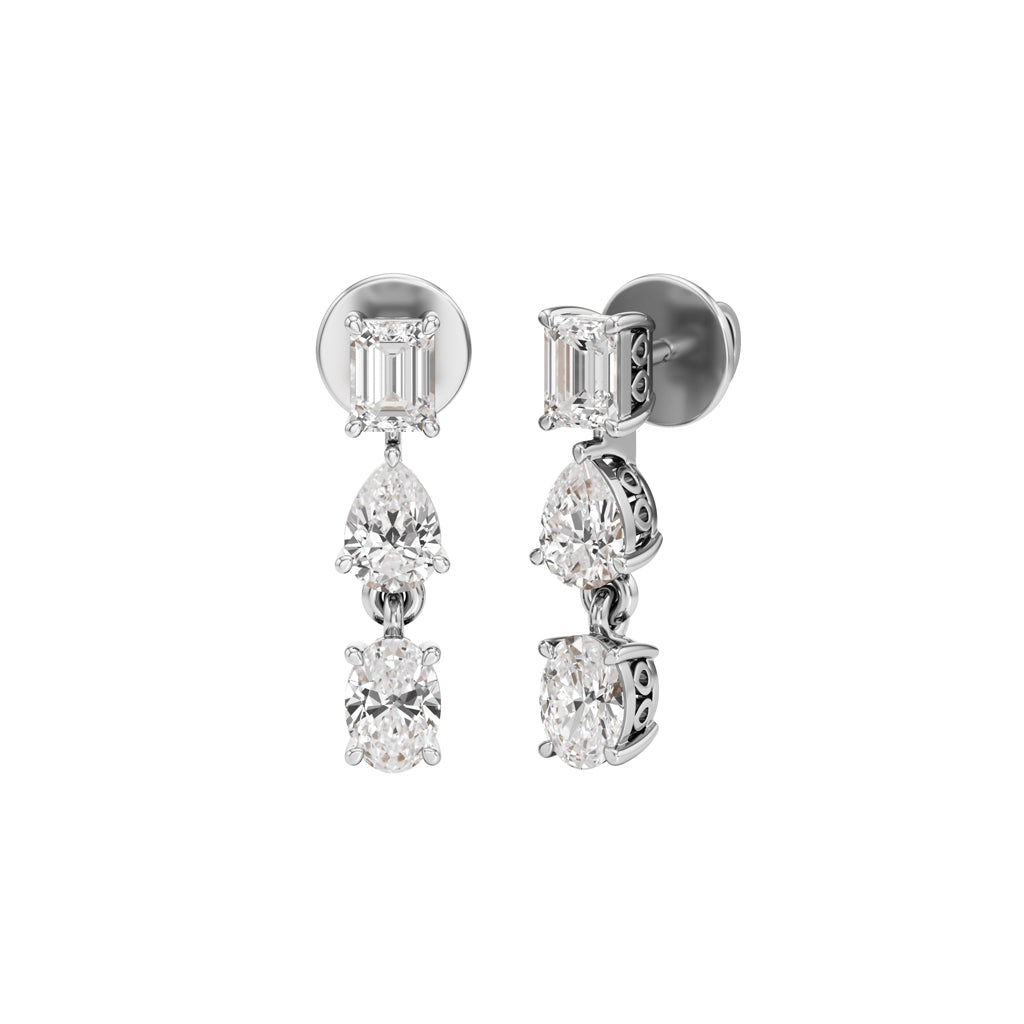 1.5Ct Pear Shape Dangles Earrings
