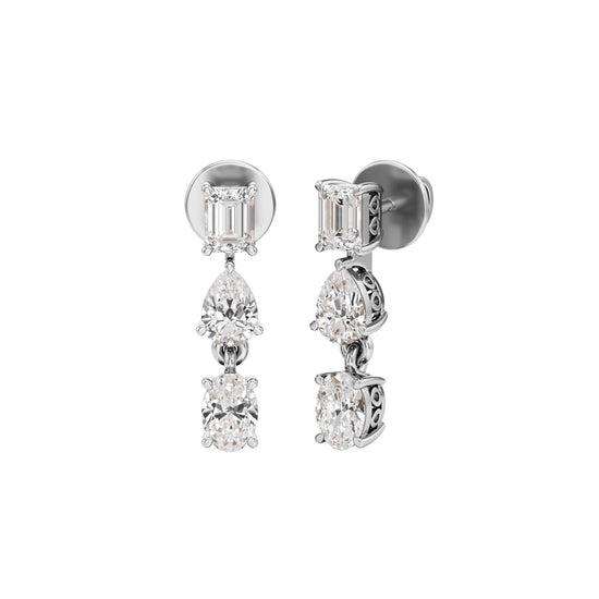 1.5Ct Pear Shape Dangles Earrings