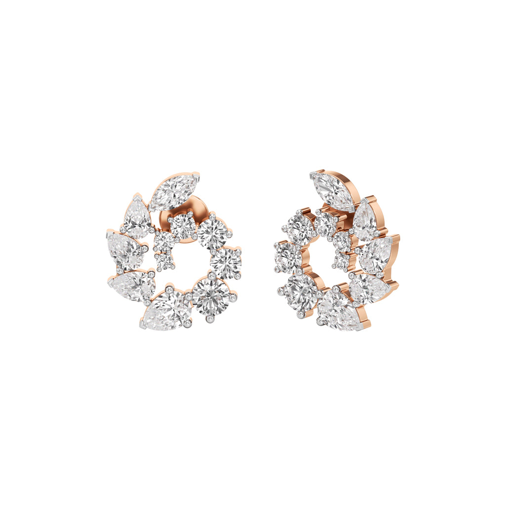 6.25Ct Pear Shape Fancy Studs Earrings