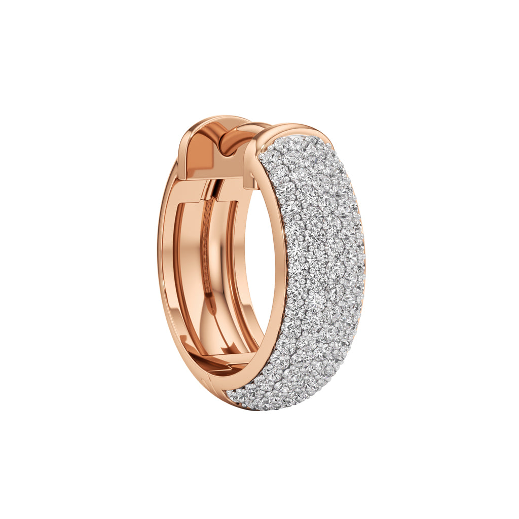 0.75Ct Round Shape,,Hoops Earrings