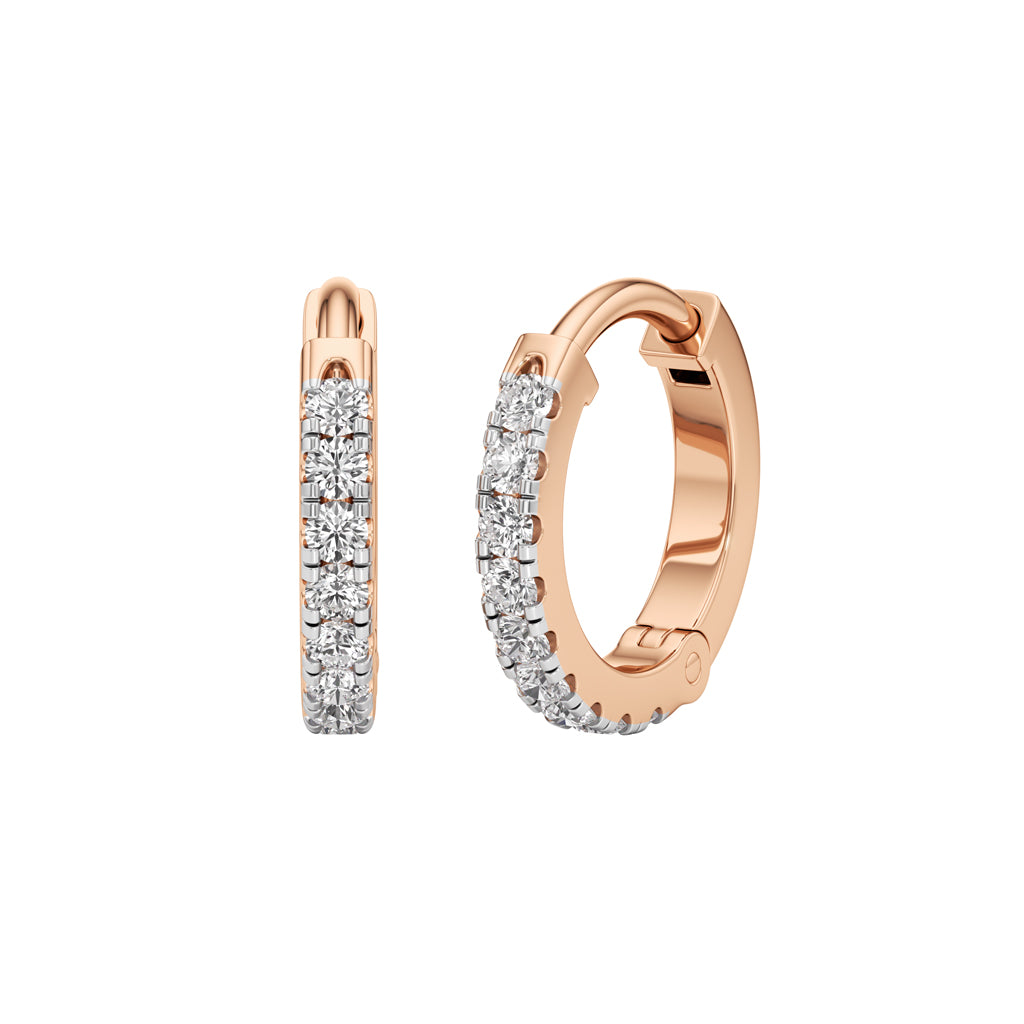 Glimmering Petals Round Shape Delicate Earrings