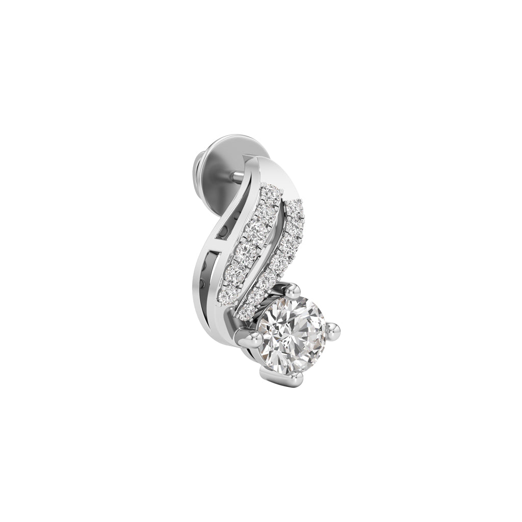 0.75Ct Round Shape Fancy Studs Earrings