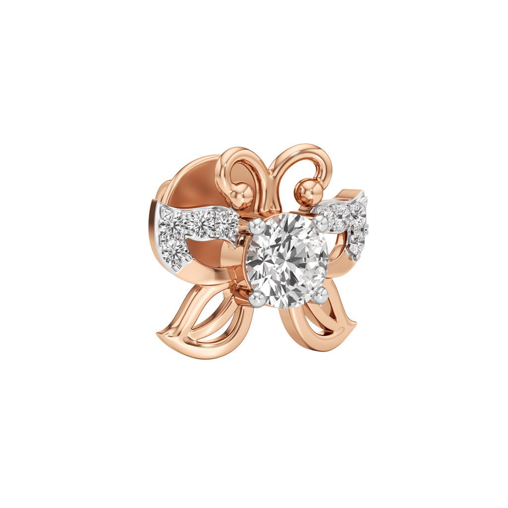 0.50Ct Round Shape Fancy Studs Earrings