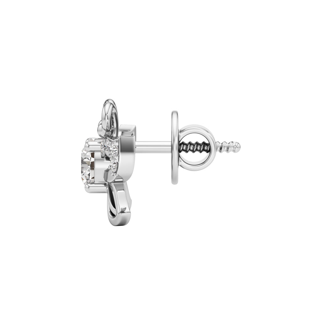 0.50Ct Round Shape Fancy Studs Earrings