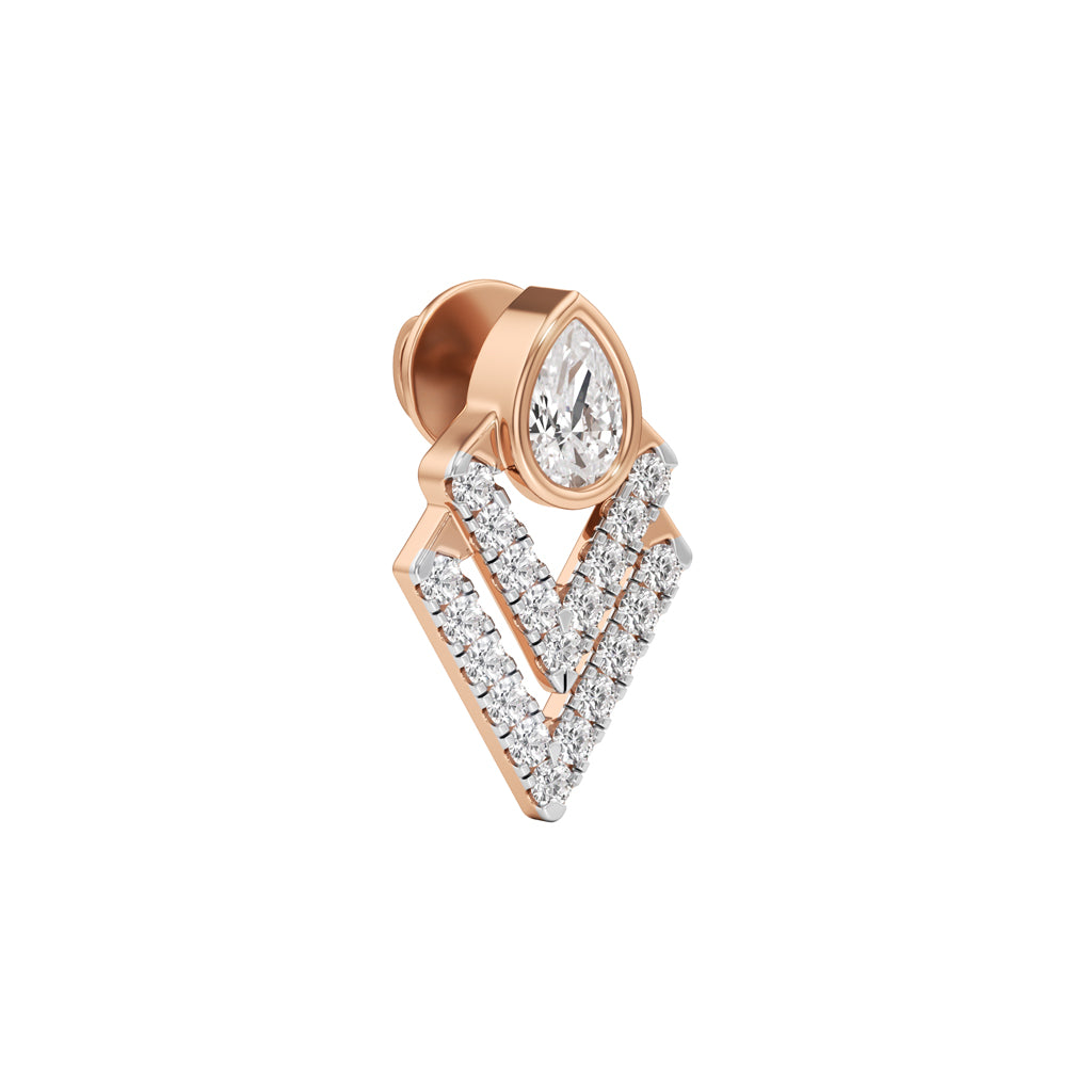 1Ct Pear Shape,Fancy Studs Earrings