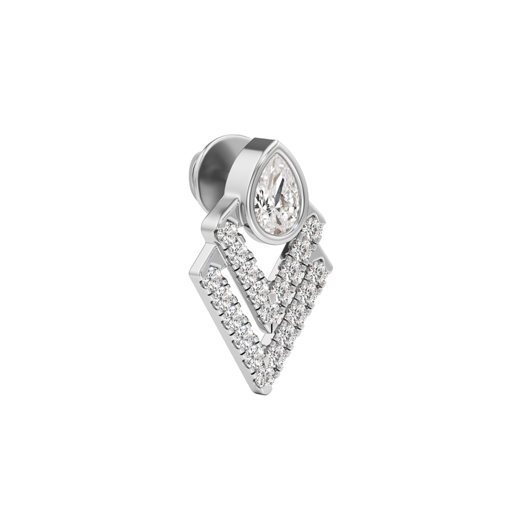 1Ct Pear Shape,Fancy Studs Earrings