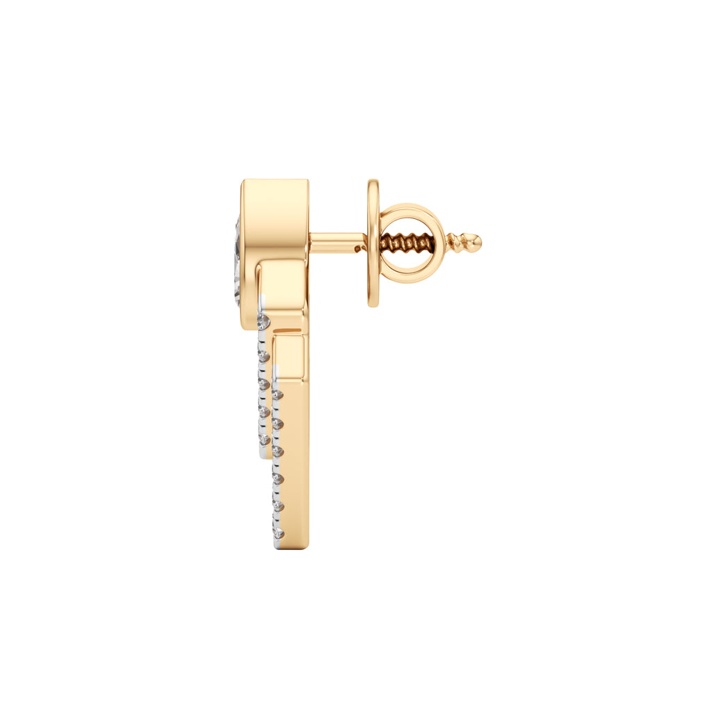 1Ct Pear Shape,Fancy Studs Earrings