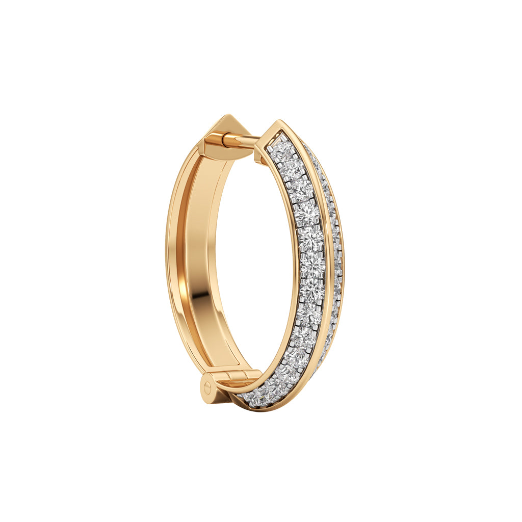 0.75Ct Round Shape,Hoops Earrings