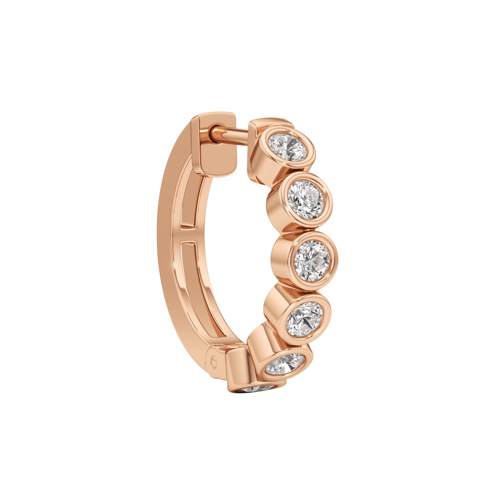 1.25Ct Round Shape,Hoops Earrings