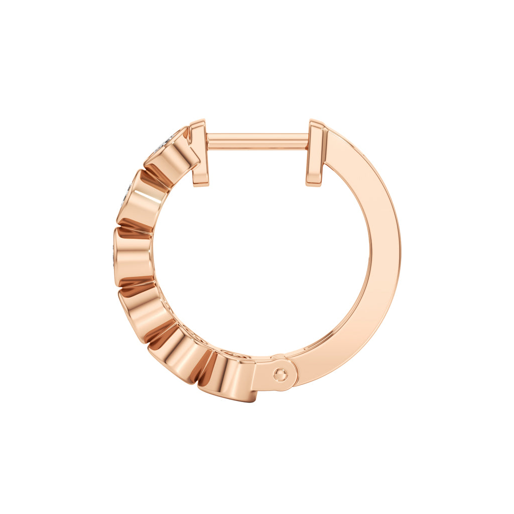 1.25Ct Round Shape,Hoops Earrings
