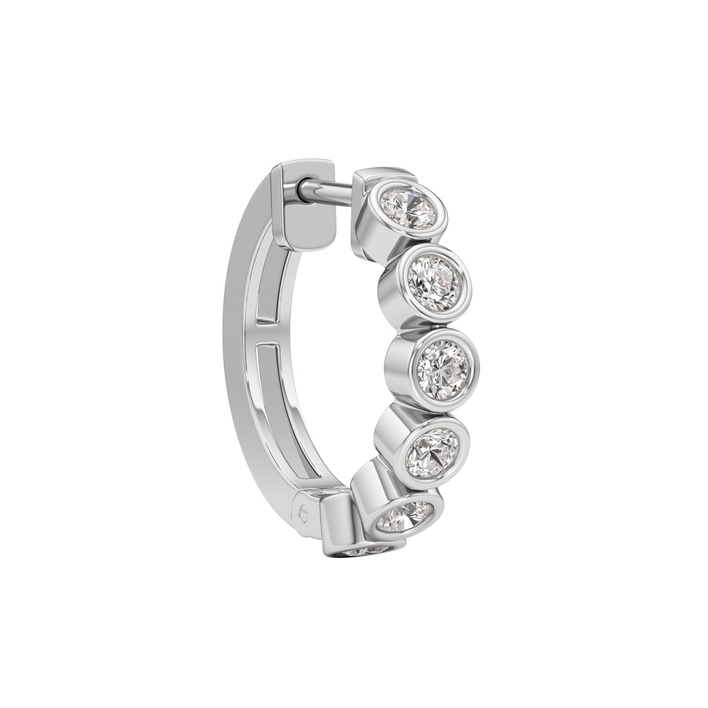 1.25Ct Round Shape,Hoops Earrings