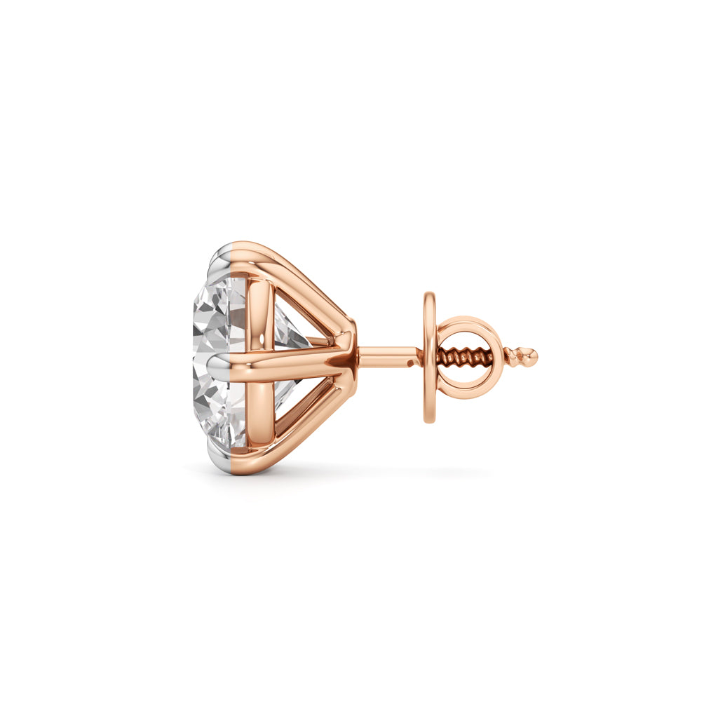 7.00Ct Round Shape Solitaire Studs Earrings