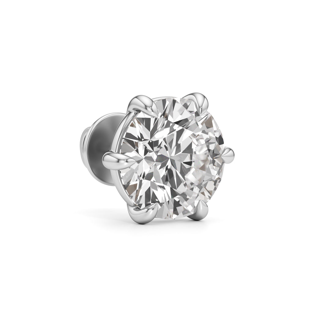 7.00Ct Round Shape Solitaire Studs Earrings