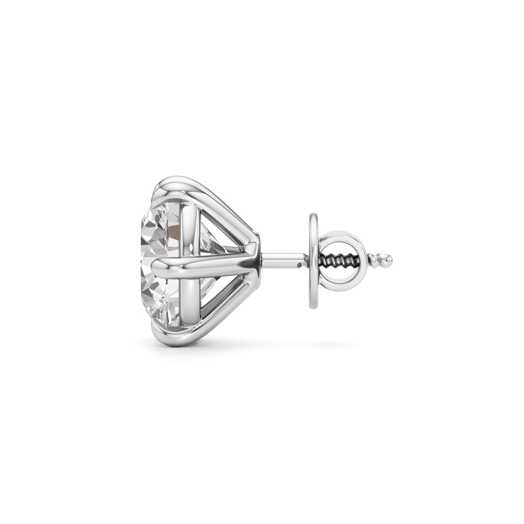 7.00Ct Round Shape Solitaire Studs Earrings