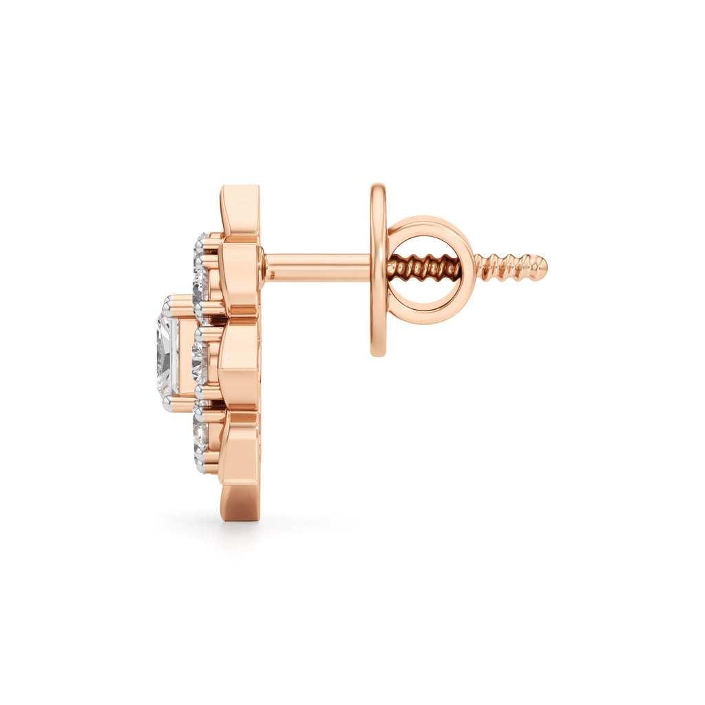 Lustrous Round Radiant Studs