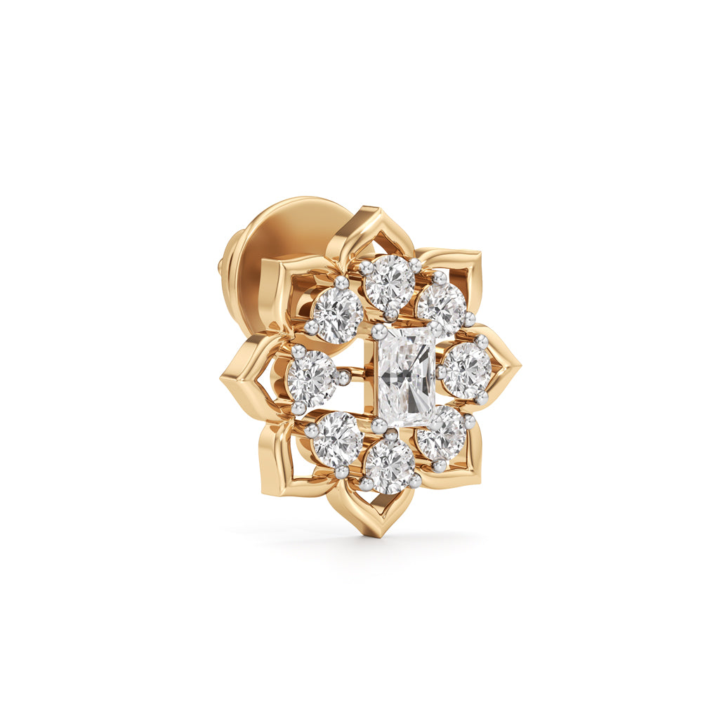 Lustrous Round Radiant Studs