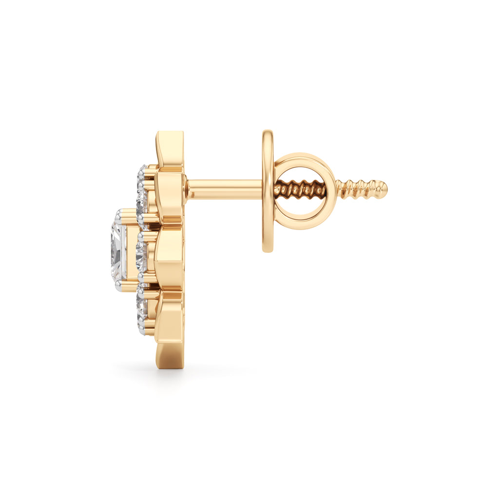 Lustrous Round Radiant Studs