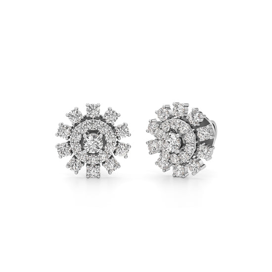 1.25Ct Round Cut Halo Stud
