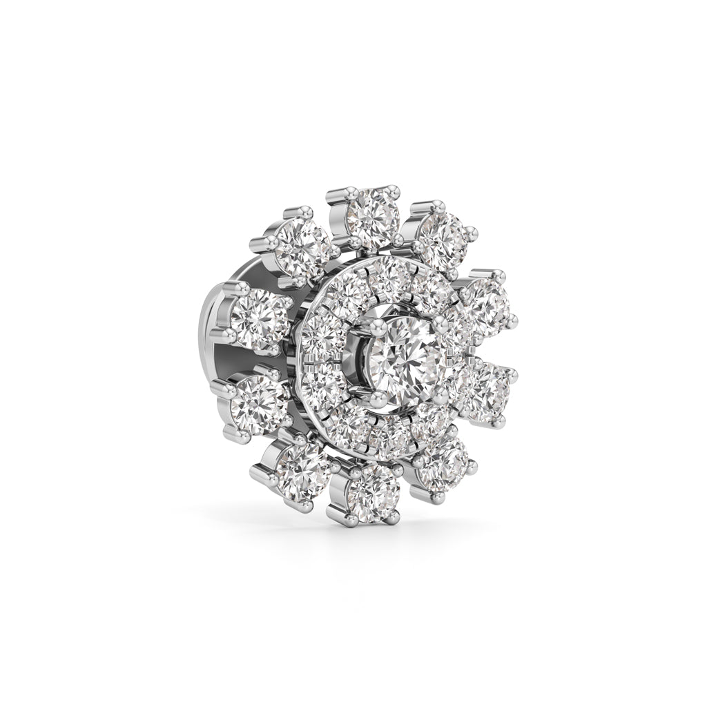 1.25Ct Round Cut Halo Stud