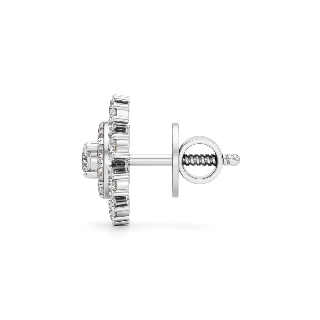 1.25Ct Round Cut Halo Stud