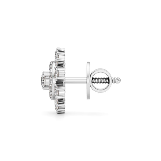 1.25Ct Round Cut Halo Stud