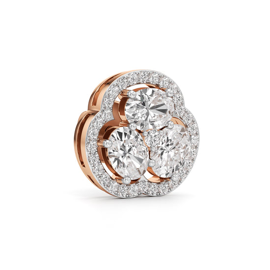 Fancy Stud Diamond Gold Earrings