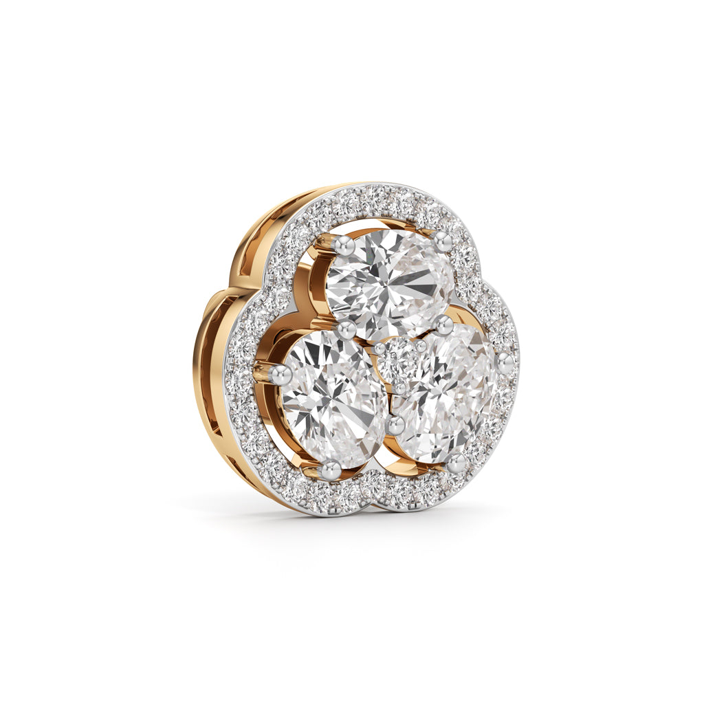 Fancy Stud Diamond Gold Earrings