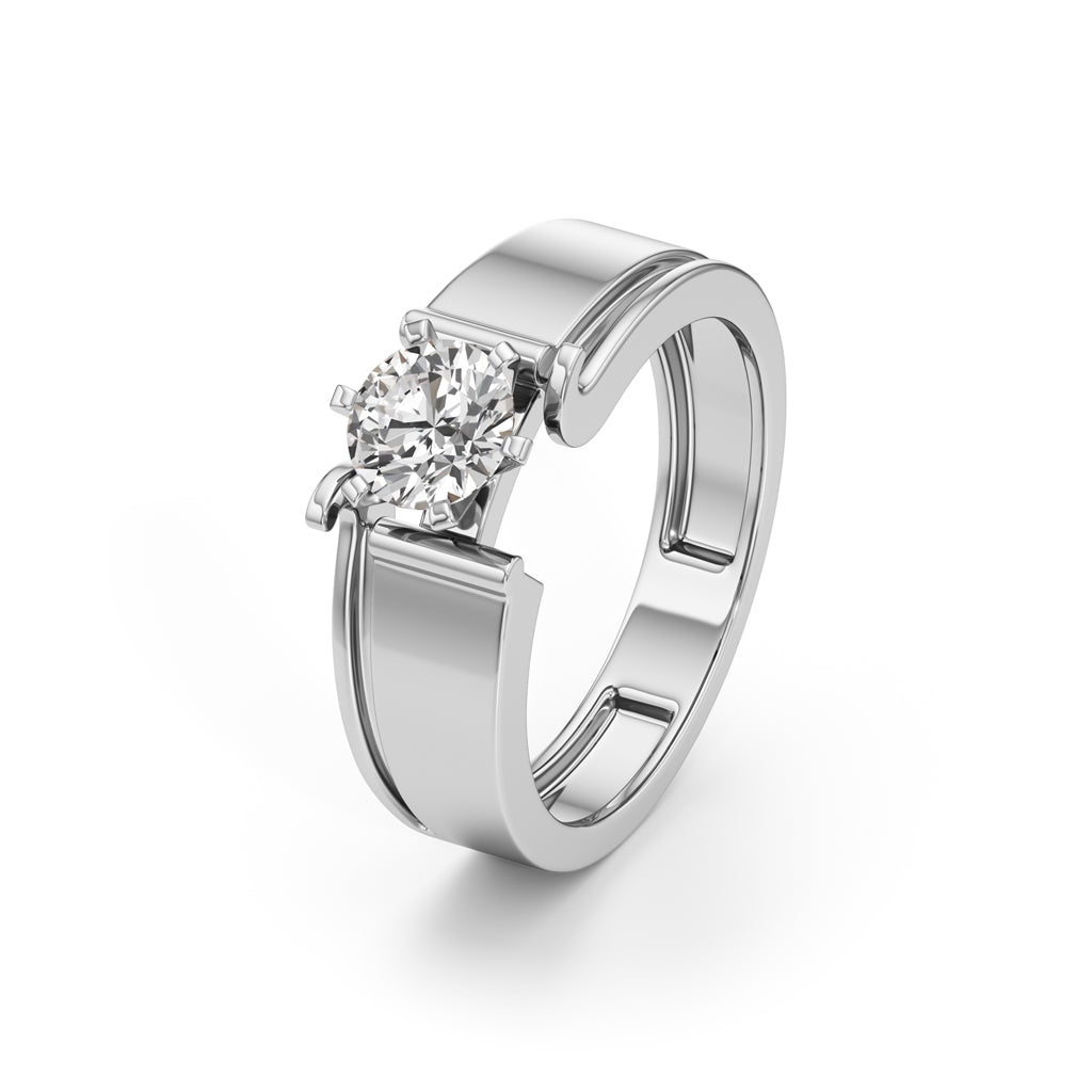 Imperial Radiance Solitaire Ring with LabGrown Diamond for Men