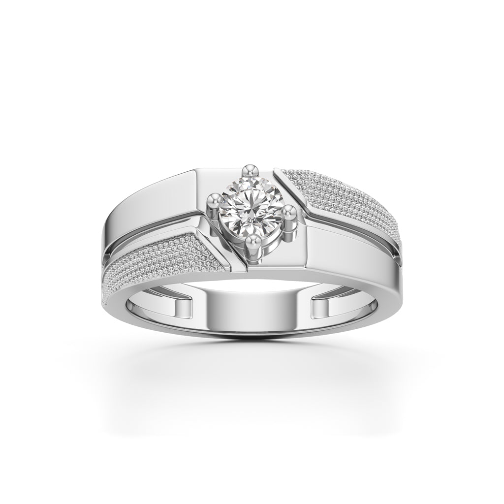 Titan Crest Gents Solitaire Ring