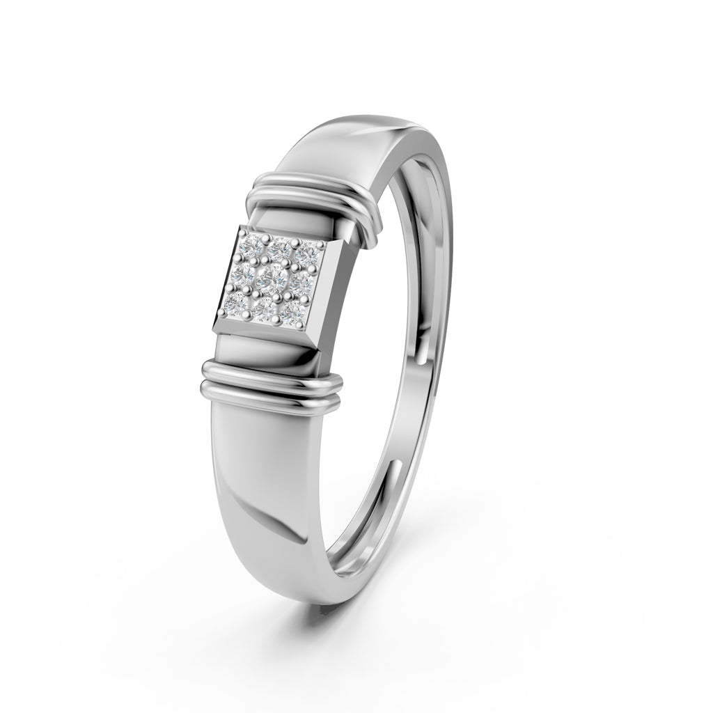 Dual-Tone Gold Brilliant Cluster Diamond Ring
