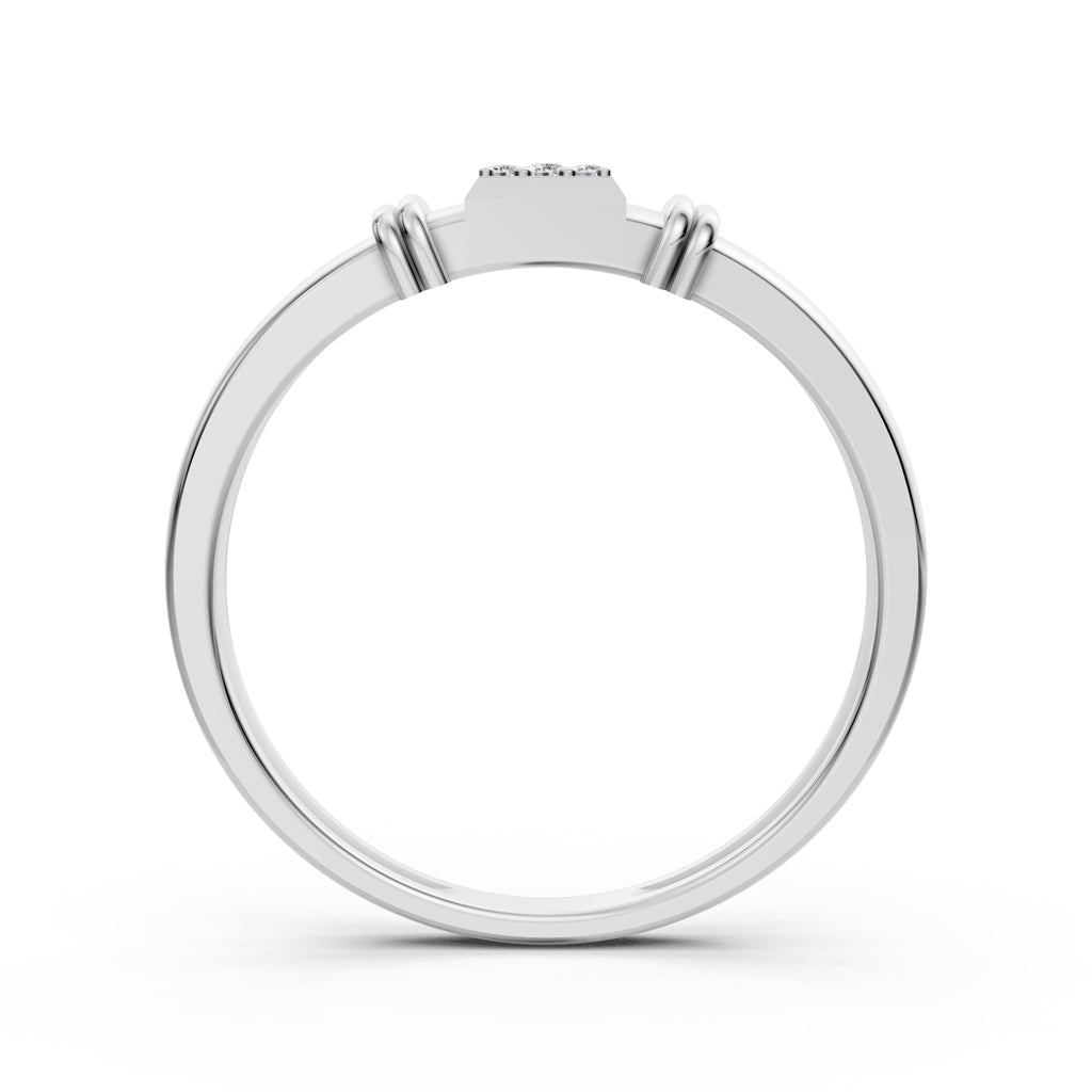 Dual-Tone Gold Brilliant Cluster Diamond Ring