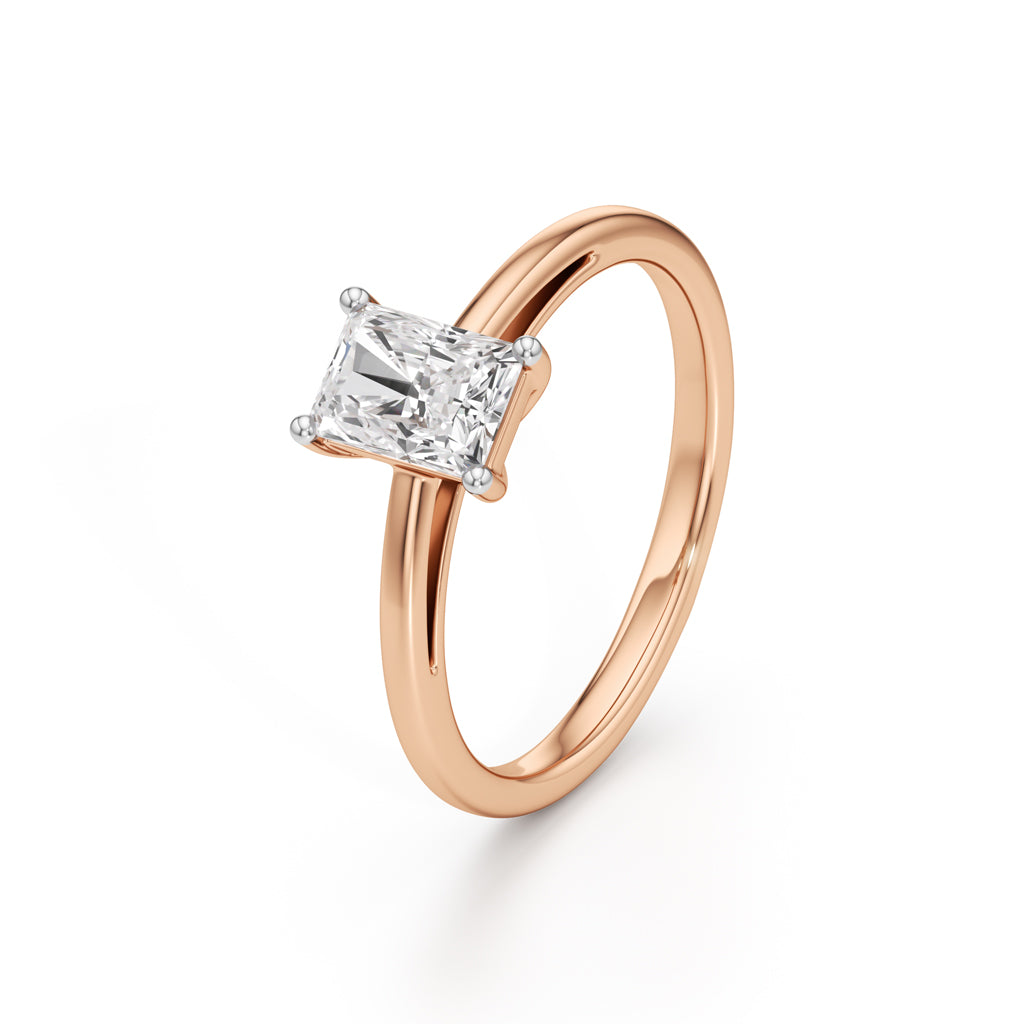 Solira 075Ct Radiant Cut Solitaire Ring