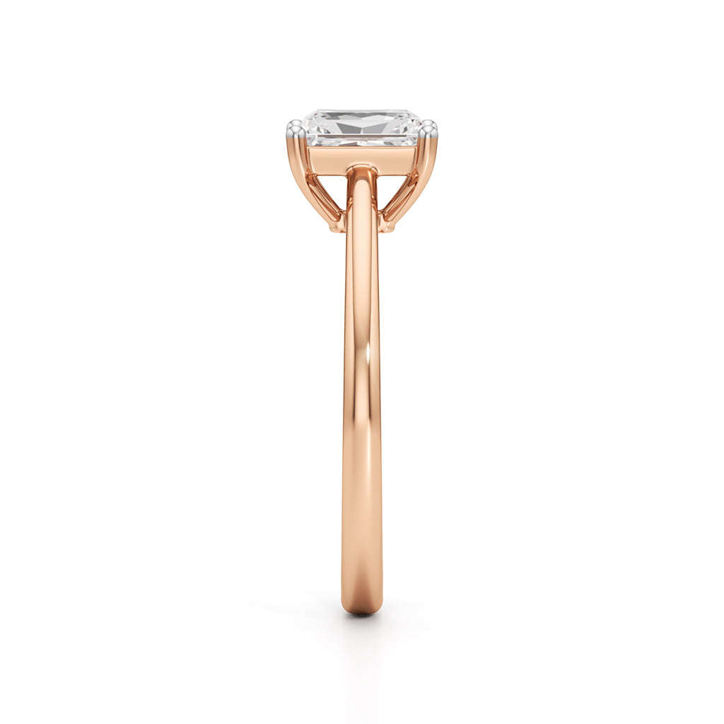 Solira 075Ct Radiant Cut Solitaire Ring