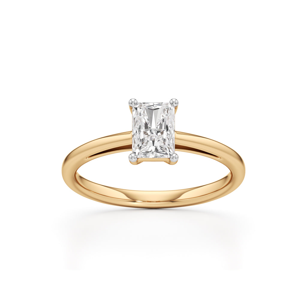 Solira 075Ct Radiant Cut Solitaire Ring