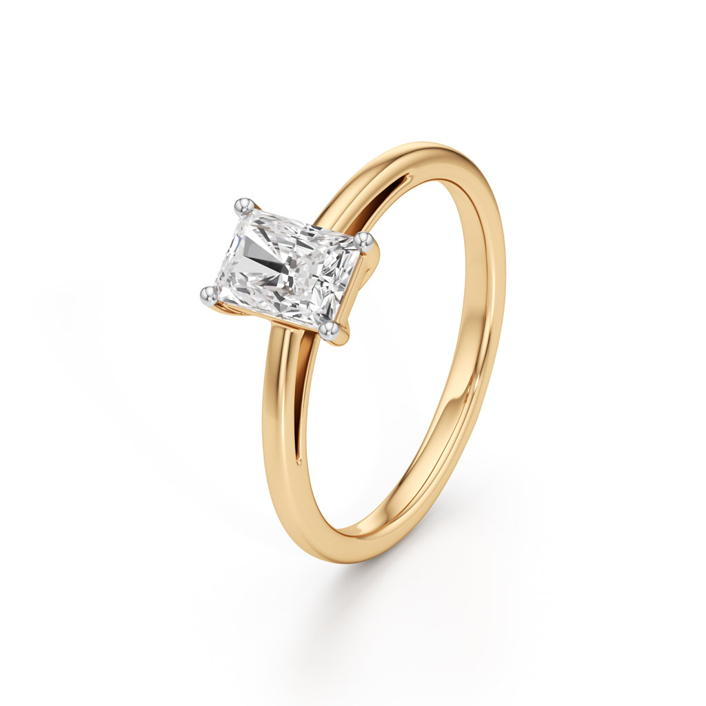 Solira 075Ct Radiant Cut Solitaire Ring