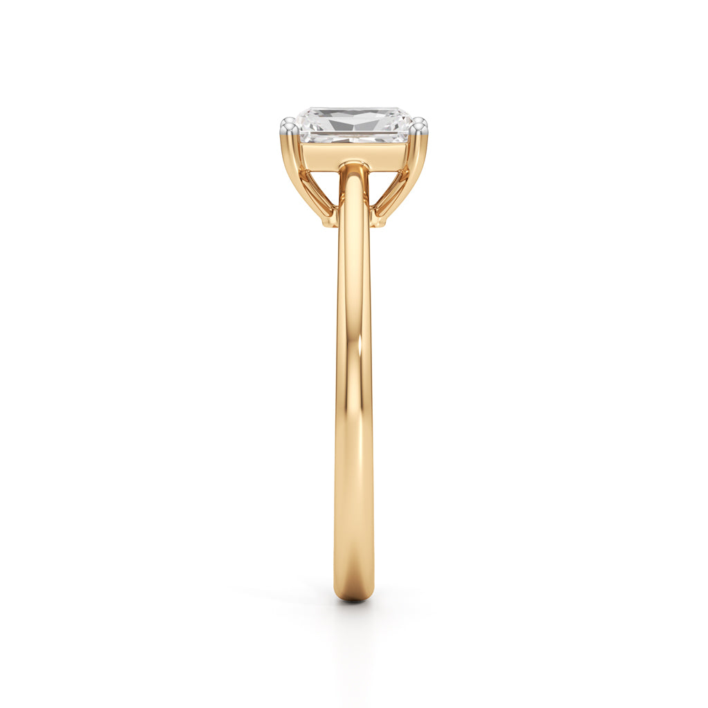 Solira 075Ct Radiant Cut Solitaire Ring