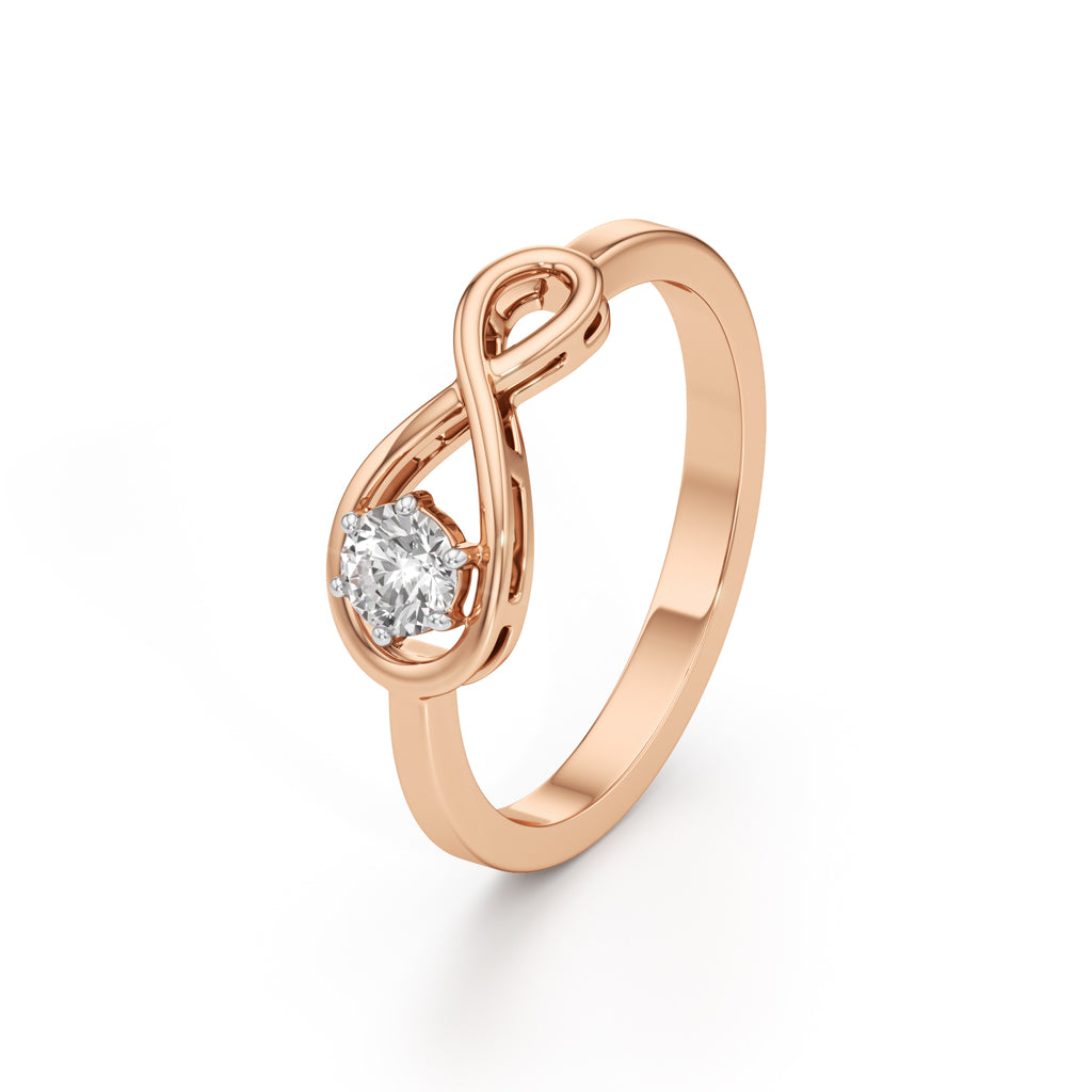 Delorielle CrissCross Round Cut Delicate Ring